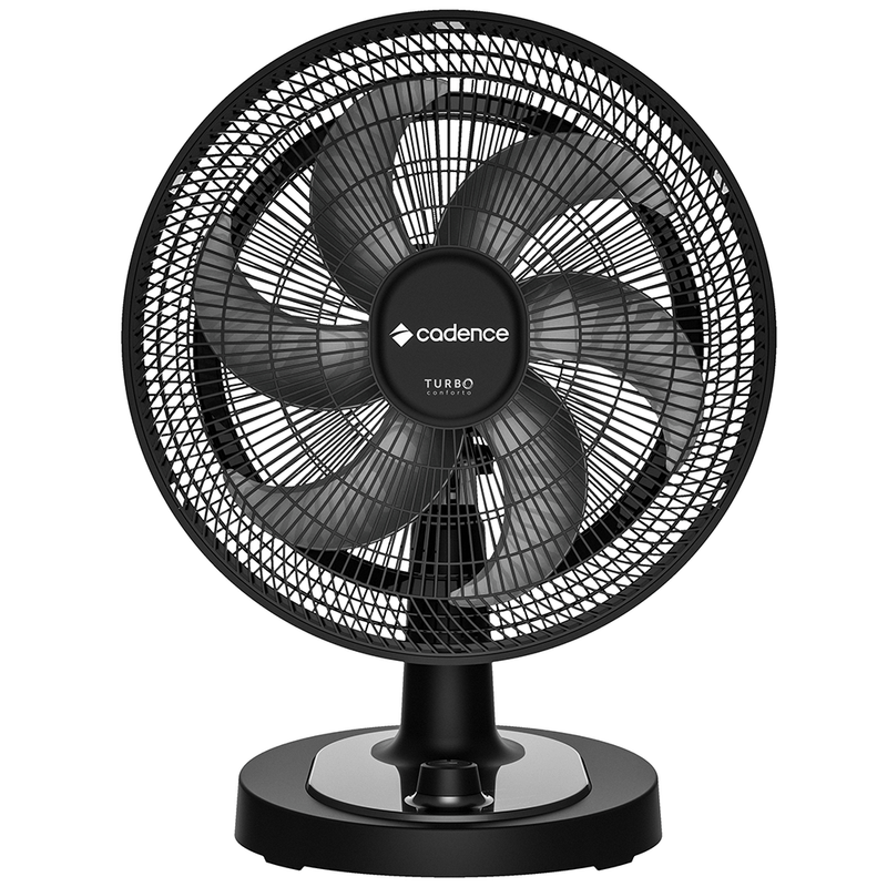 Ventilador Cadence Turbo Conforto, 42cm, 3 Velocidades, Preto - VTR470 220V