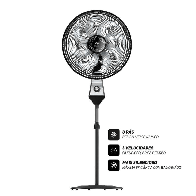 Ventilador Coluna Wap 50CM Flow Turbo Eco 180Watts 8Pás (220V)