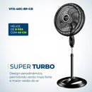 Ventilador de Coluna Mondial VTX-40C-8P 40cm 8 Pás c/controle 3 Velocidades 220 V